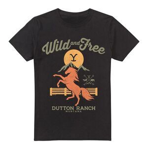 Yellowstone Mens Wild & Free T-Shirt / Black
